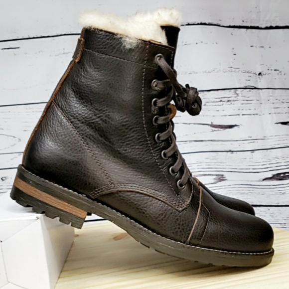 Luxe De Leon Mens  ARCO Faux Fur Closed Toe Ankle